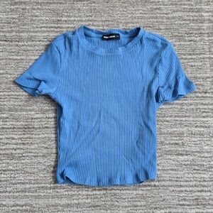 Tally Weijl short sleeve blue tee, women’s XS
